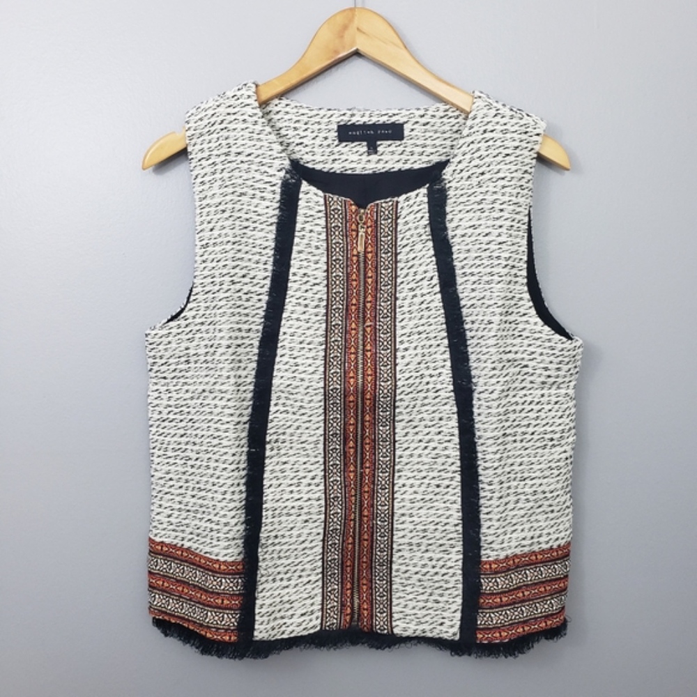 English Rose tweed fringe vest